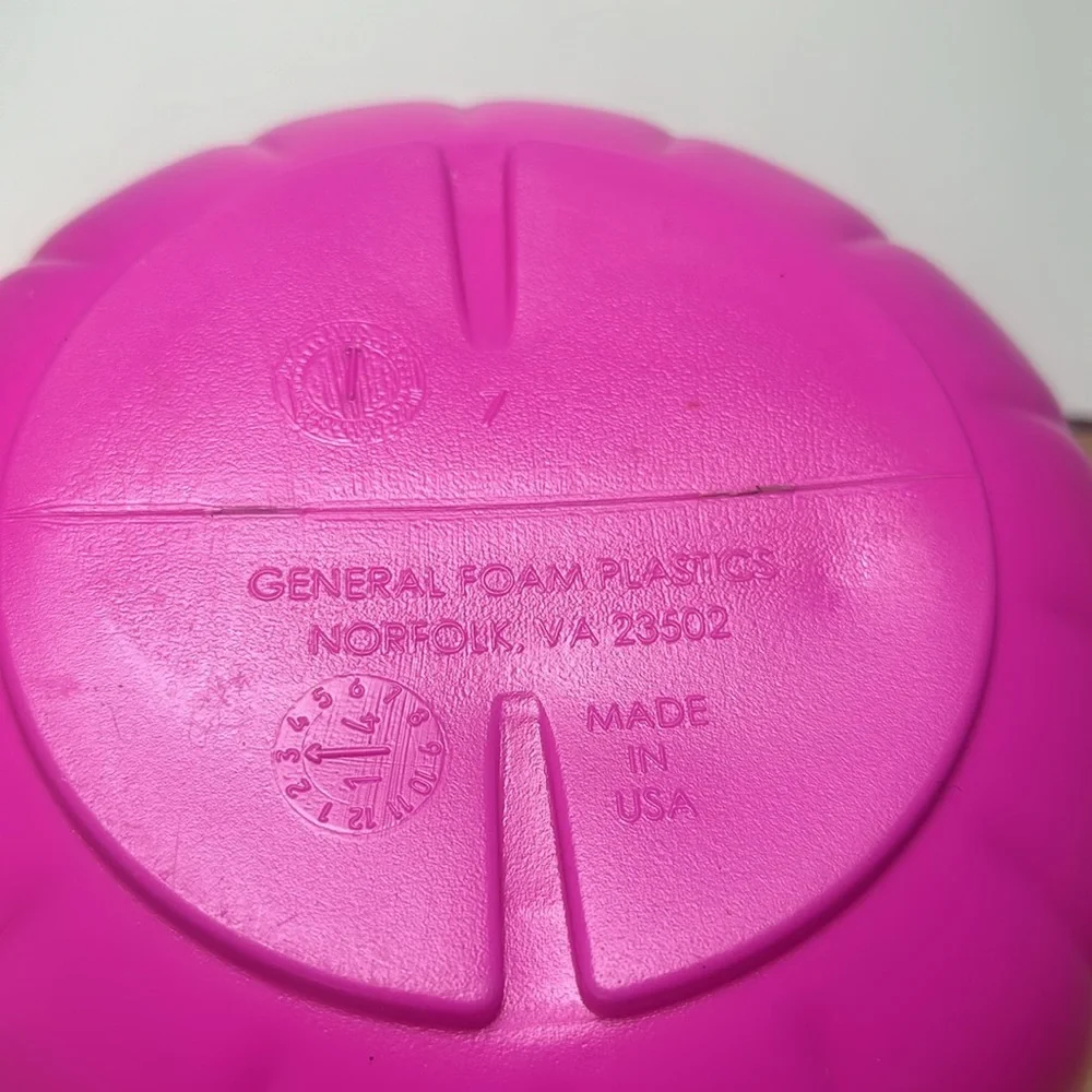Hot Pink Halloween Pumpkin Blow Mold Bucket Pail Trick-or-treat General Foam USA